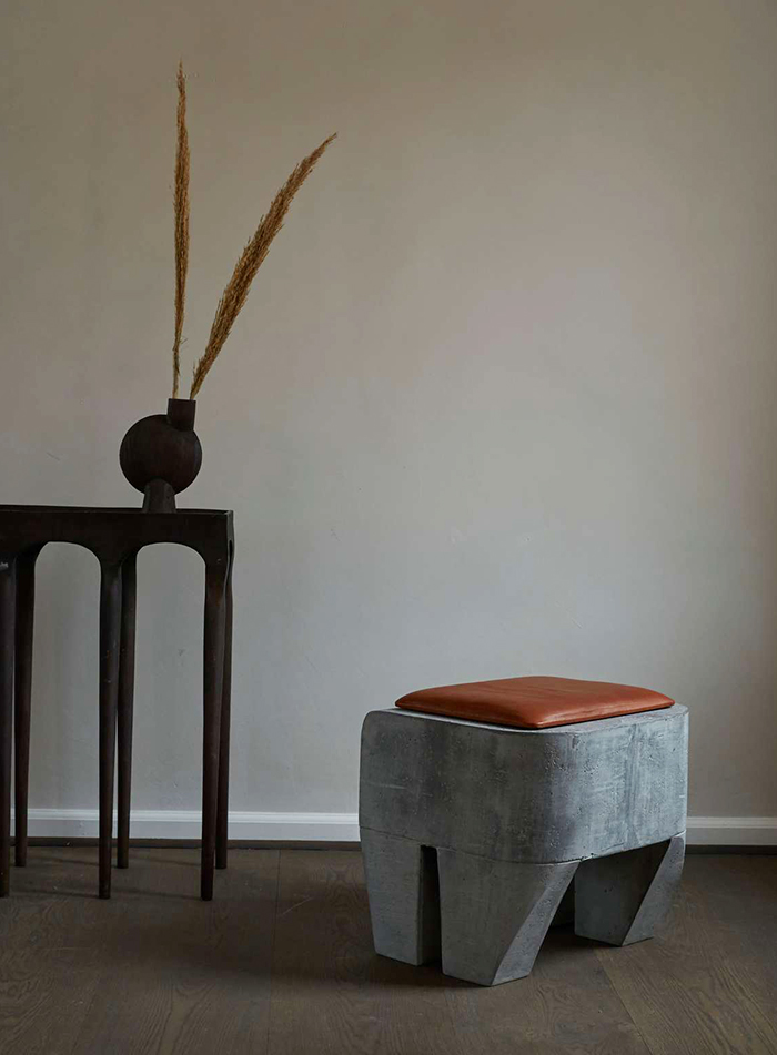 101 Copenhagen Sculpt Stool Concrete In a Room